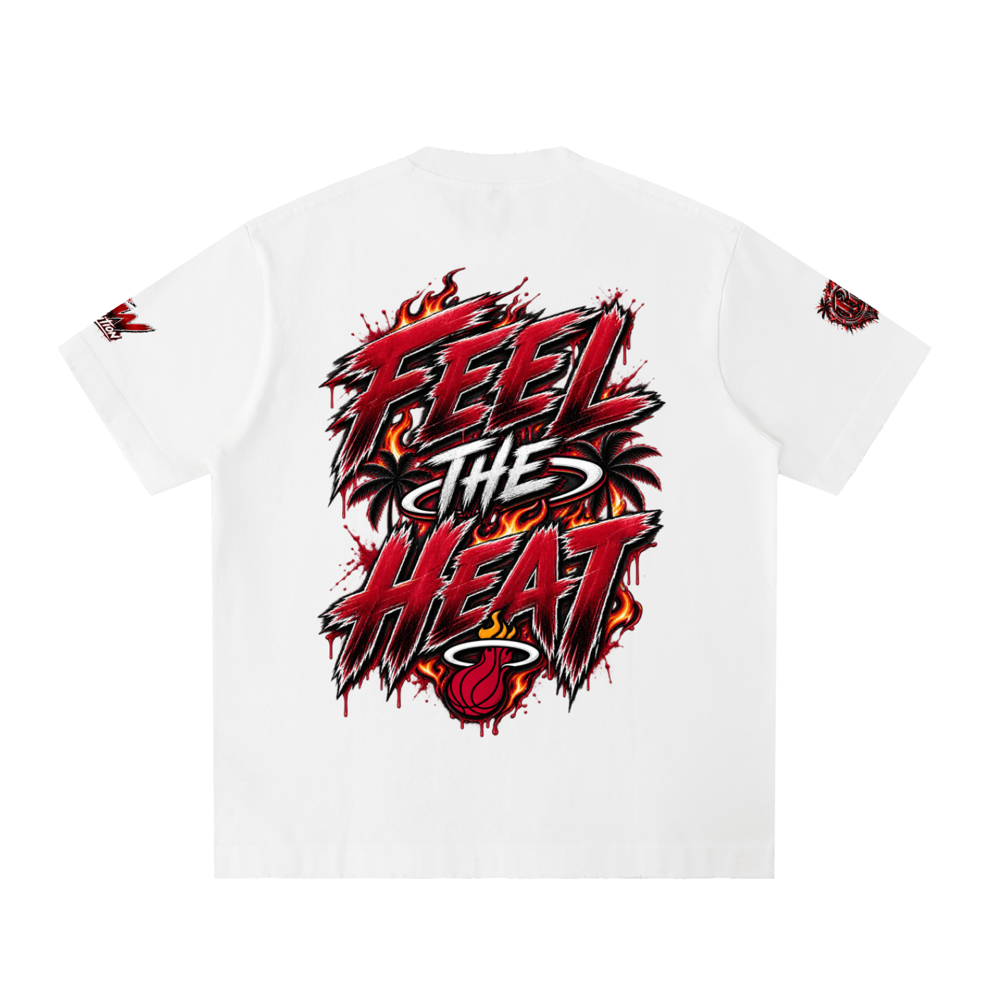 Damagd Goodz Limited Heavyweight Vintage Washed Frayed “ Feel The Heat "TW Edition T-Shirt
