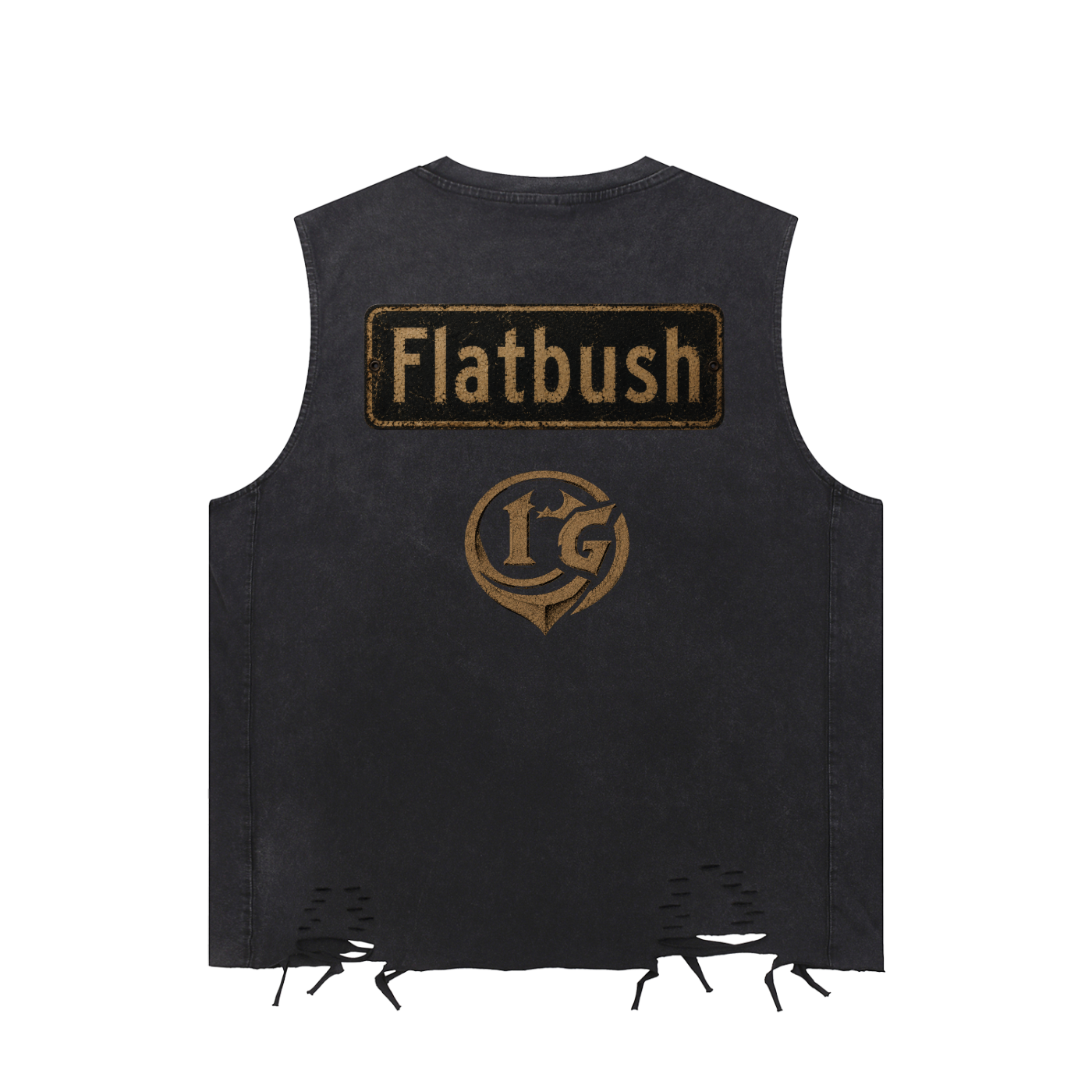 Damagd Goodz Snow Washed Raw-Hem Flatbush Tank Top