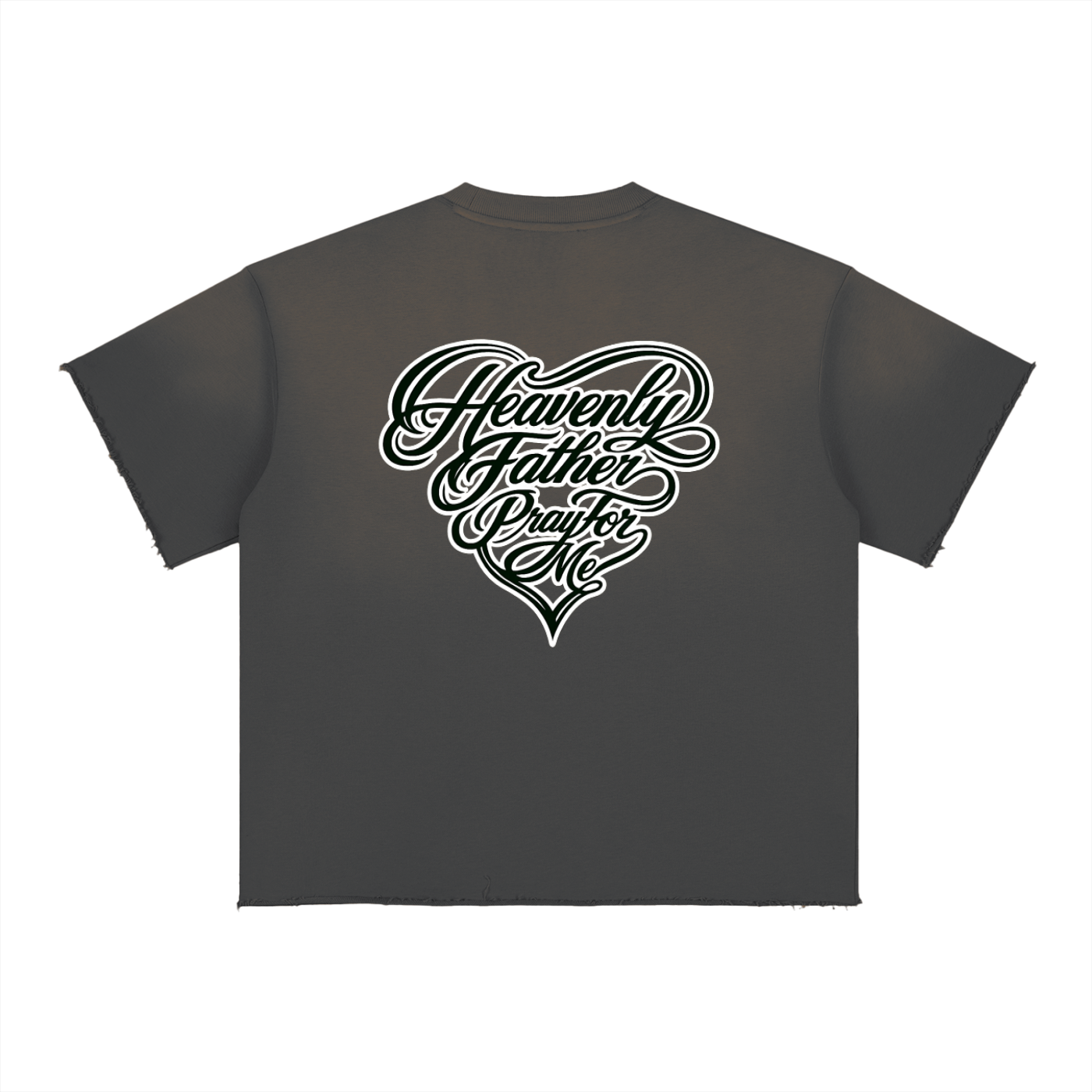 Damagd Goodz Sun Fade Raw Edge Heavenly Father Pray For Me T-Shirt