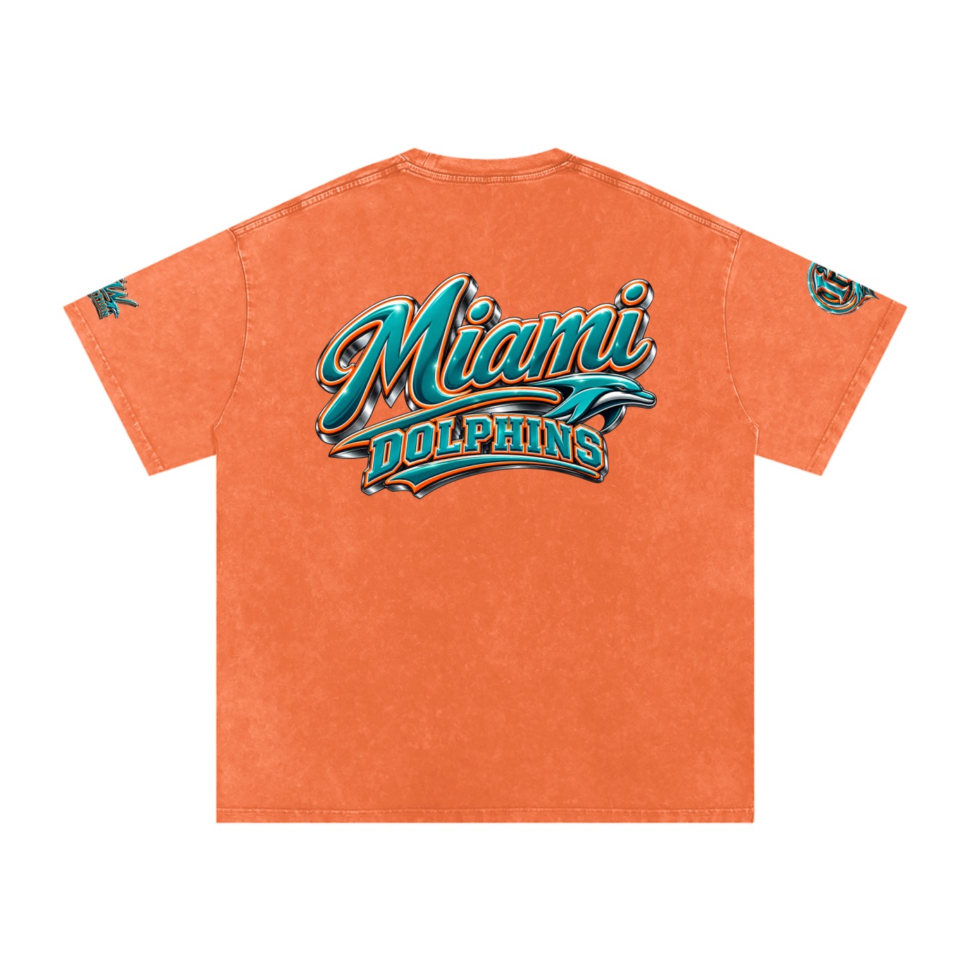 Damagd Goodz Limited Snow Washed Oversized Cotton " TW Edition " Dolphins T-Shirt