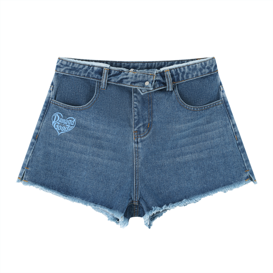 Damagd Goodz Women’s Vintage Wash High Rise Denim Shorts