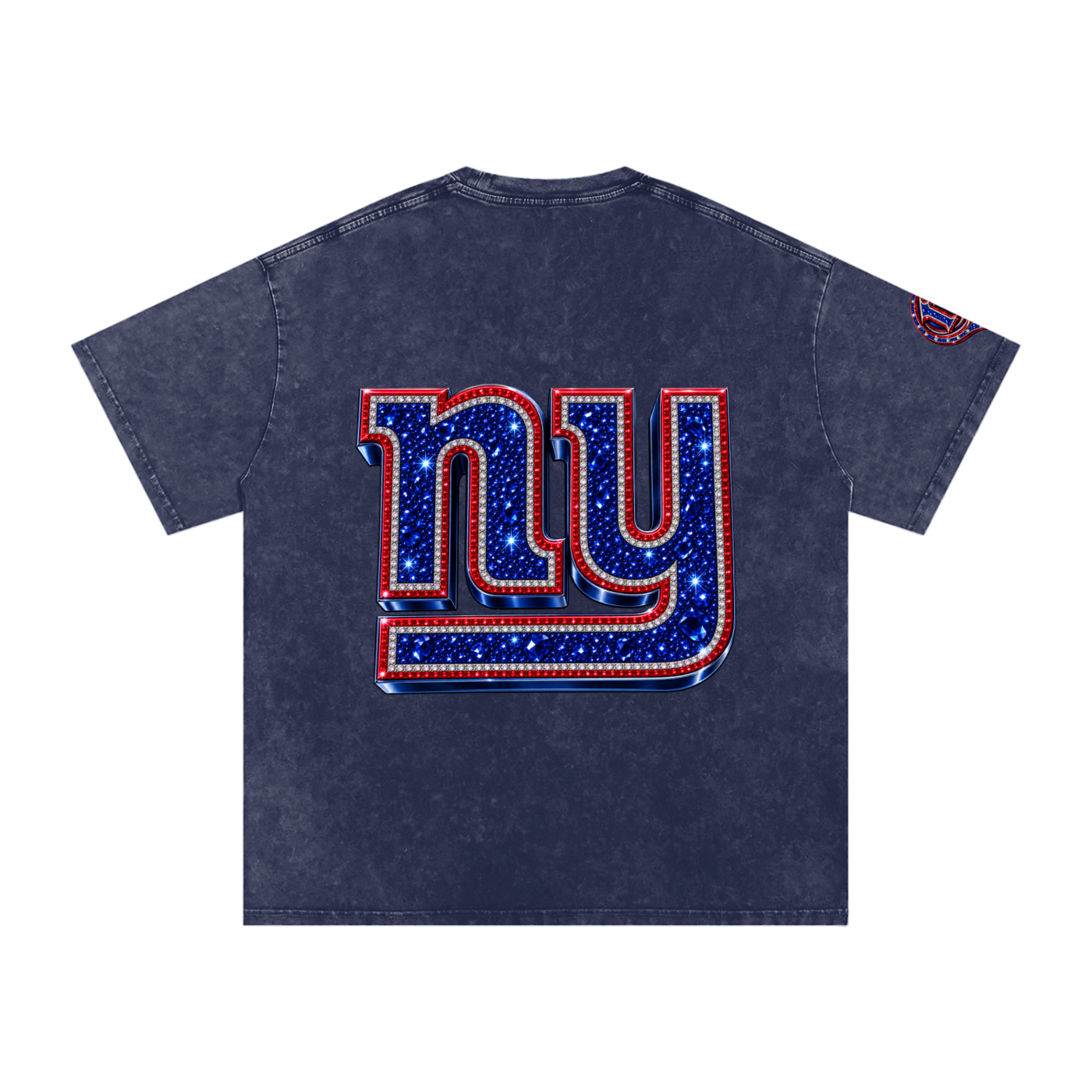 Damagd Goodz Limited Snow Washed Oversized Cotton NY Giants  T-Shirt