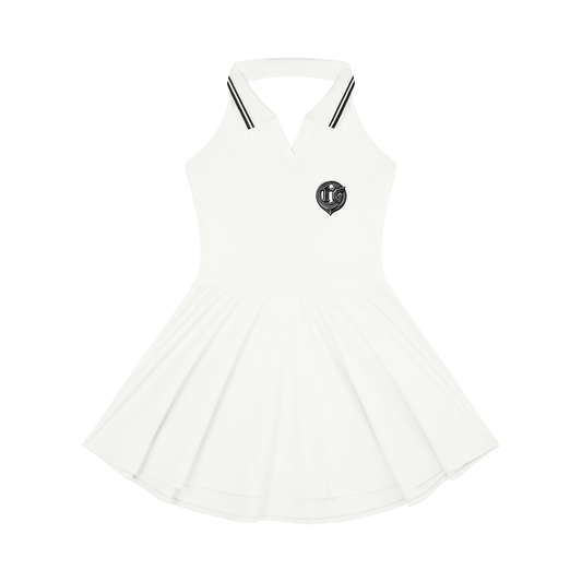 Damagd Goodz Women's Collared Halter A-Line Tennis Dress
