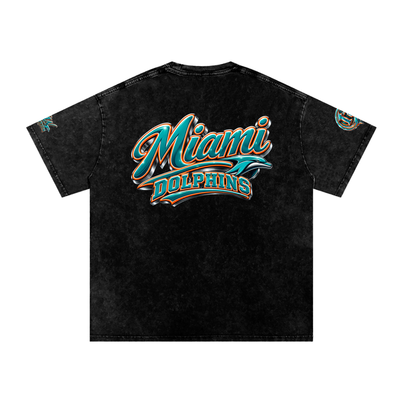 Damagd Goodz Limited Snow Washed Oversized Cotton " TW Edition " Dolphins T-Shirt