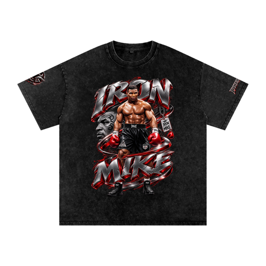 Damagd Goodz Snow Washed Oversized Cotton Iron Mike T-Shirt