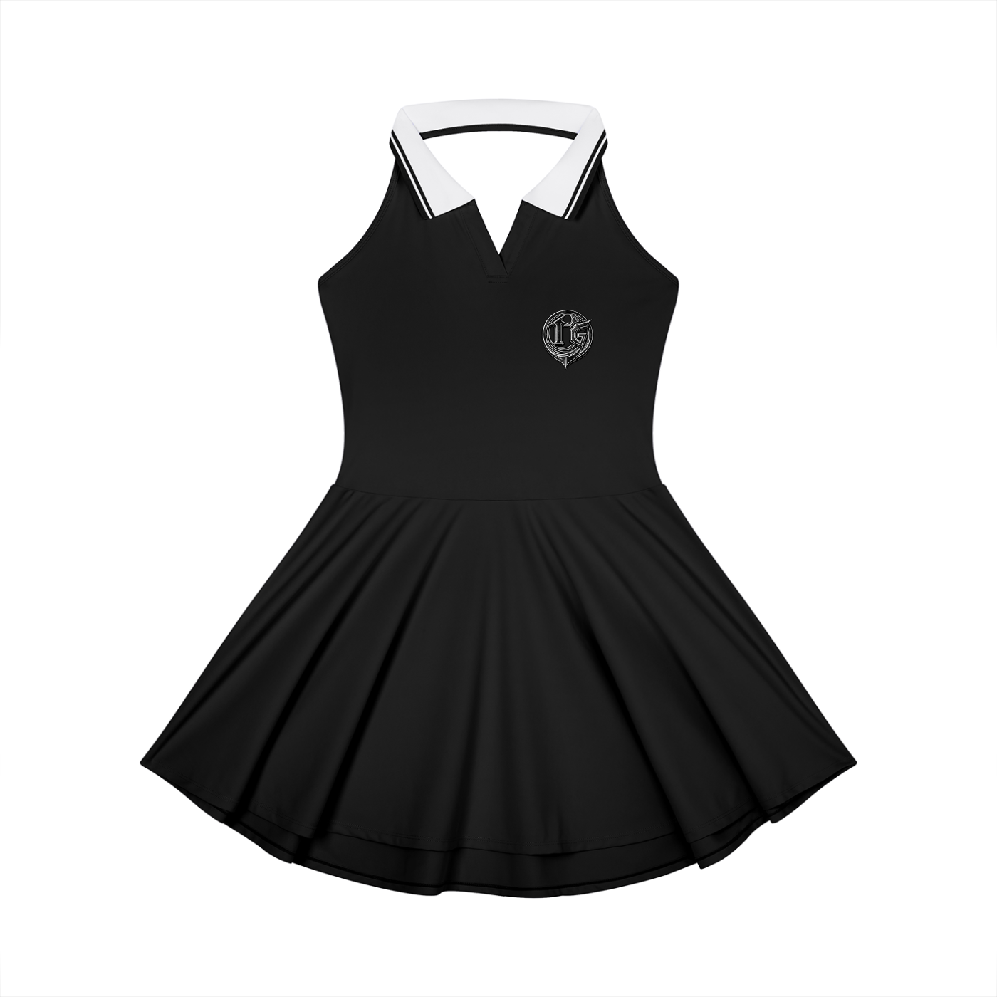Damagd Goodz Women's Collared Halter A-Line Tennis Dress