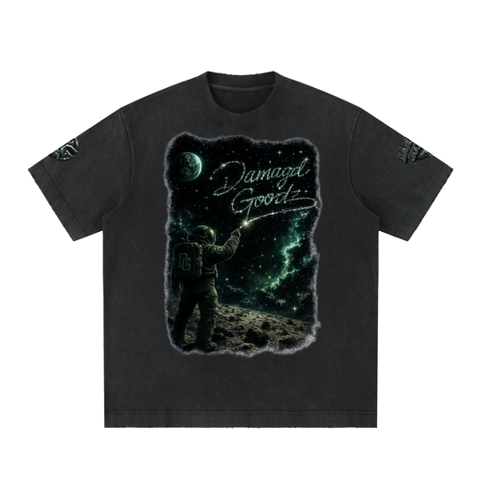 Damagd Goodz Heavyweight Vintage Washed Blast Off Frayed T-Shirt