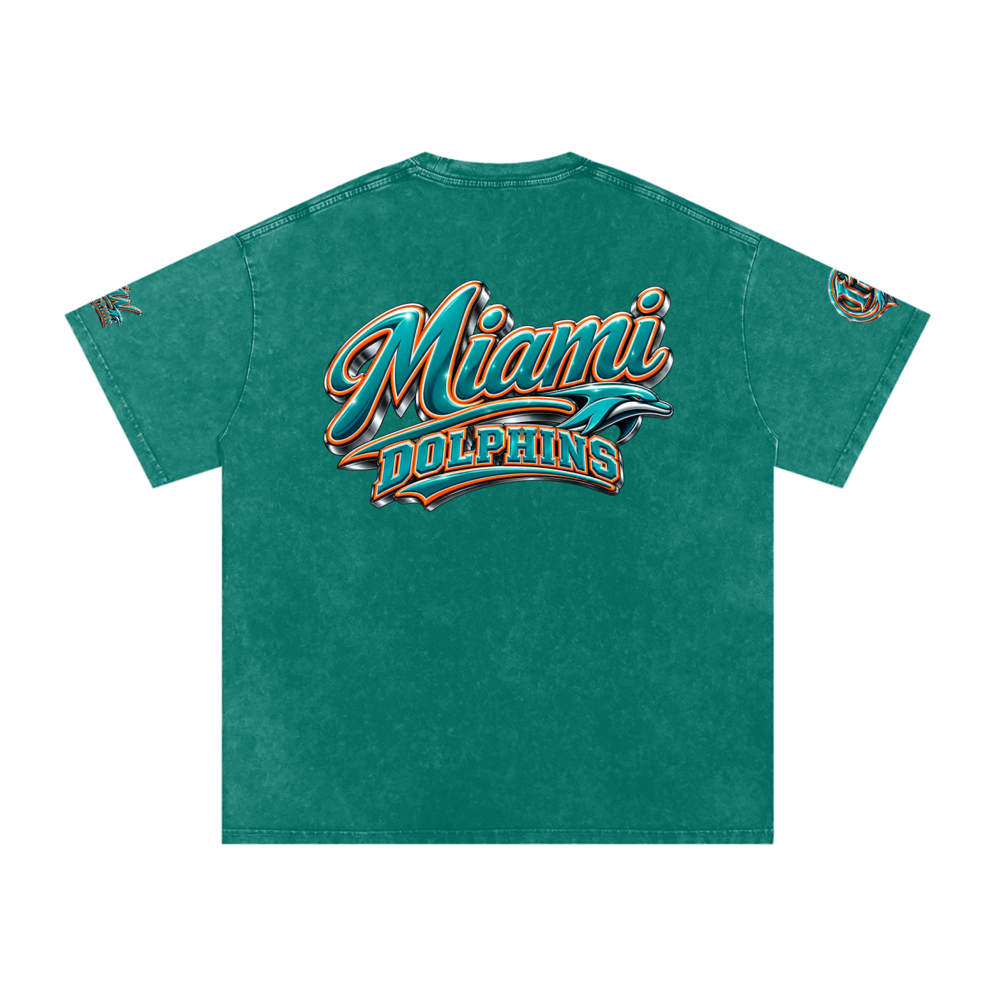 Damagd Goodz Limited Snow Washed Oversized Cotton " TW Edition " Dolphins T-Shirt