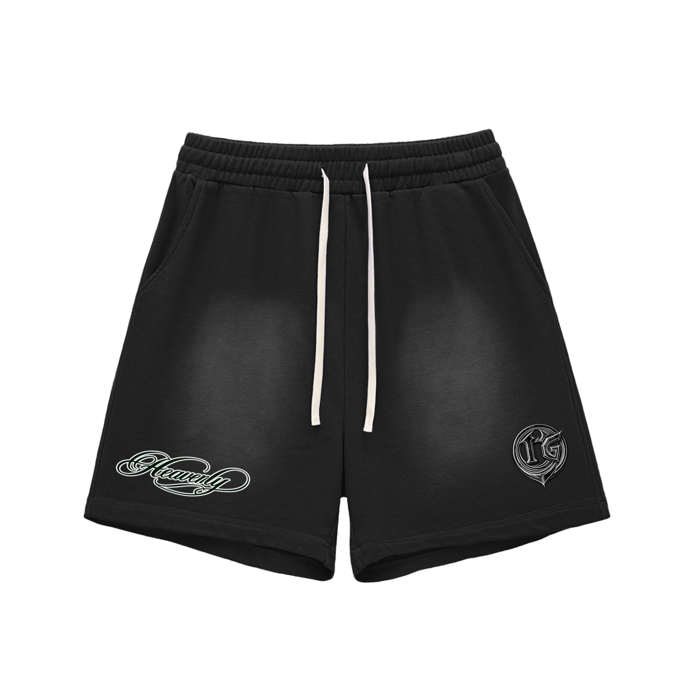 Damagd Goodz Sun Fade Raw Edge Heavenly Cotton Shorts