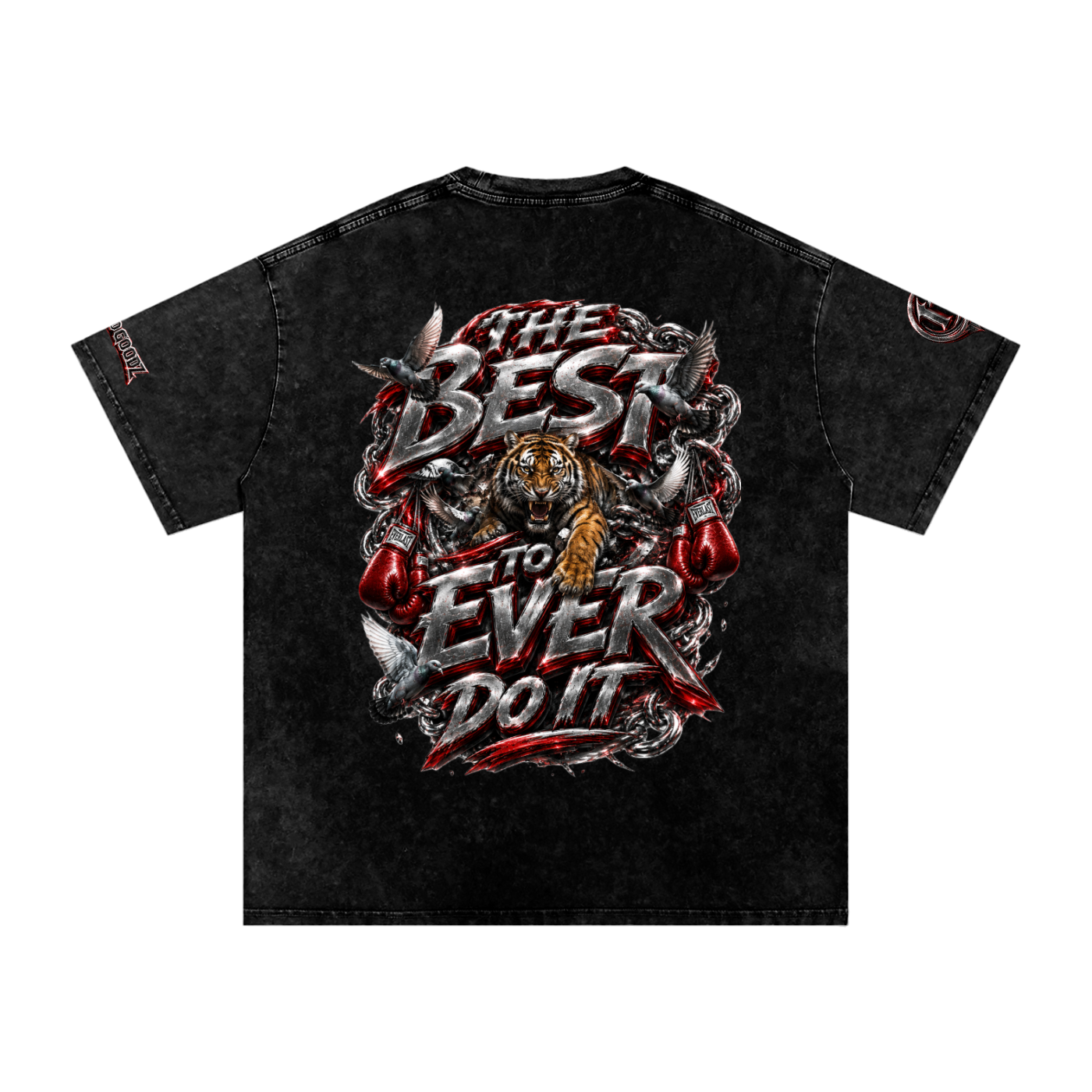 Damagd Goodz Snow Washed Oversized Cotton Iron Mike T-Shirt