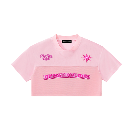DAMAGD GOODZ Women’s Cropped Paneled V-Neck Heavenly Jersey
