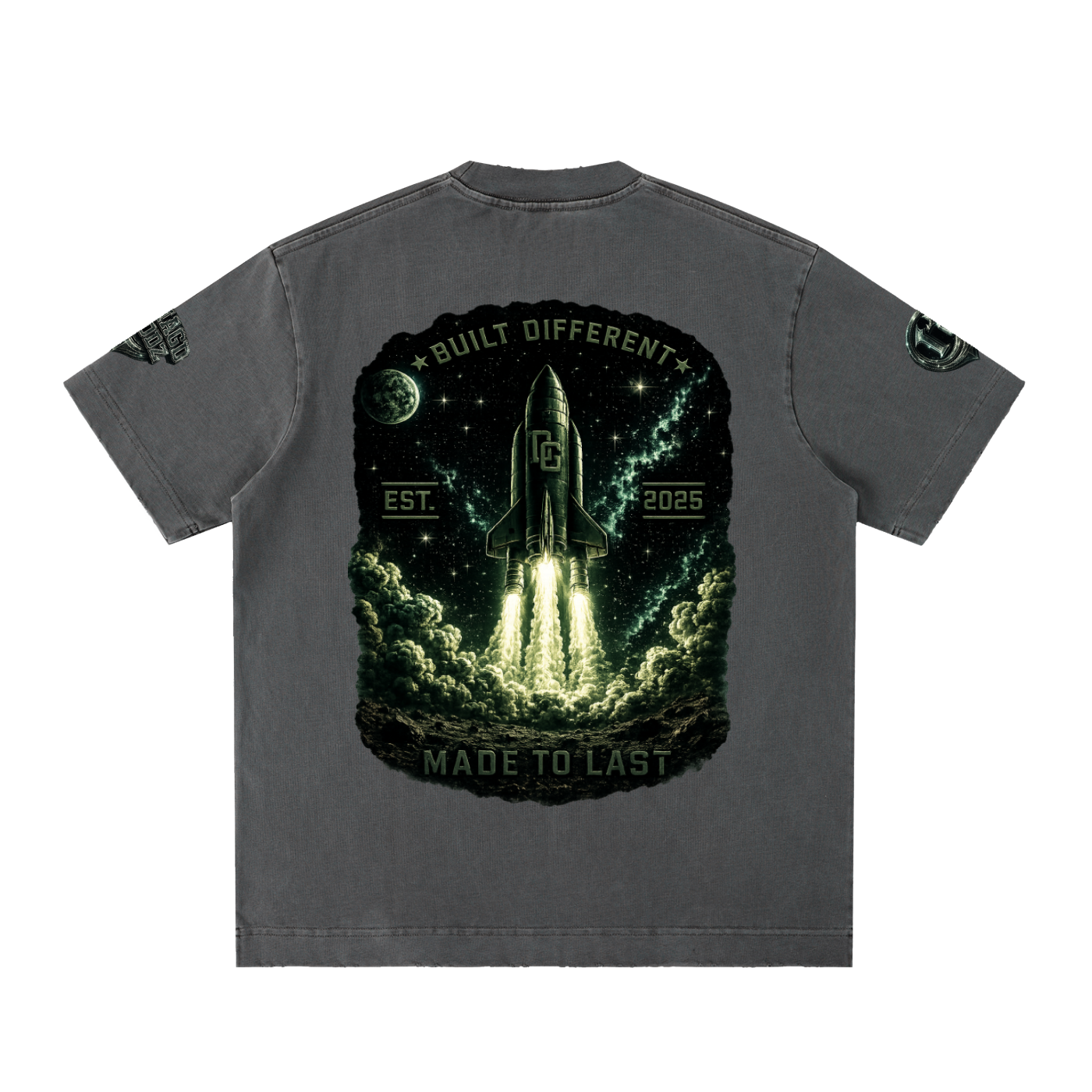 Damagd Goodz Heavyweight Vintage Washed Blast Off Frayed T-Shirt