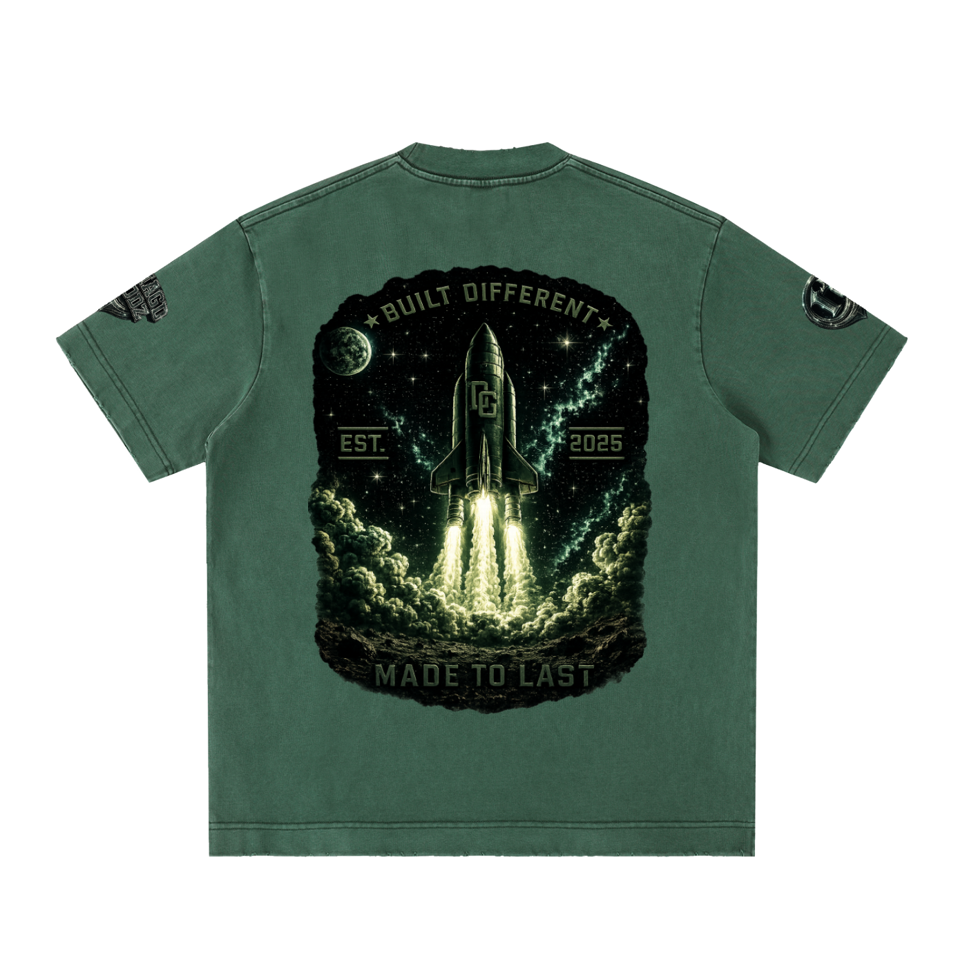 Damagd Goodz Heavyweight Vintage Washed Blast Off Frayed T-Shirt
