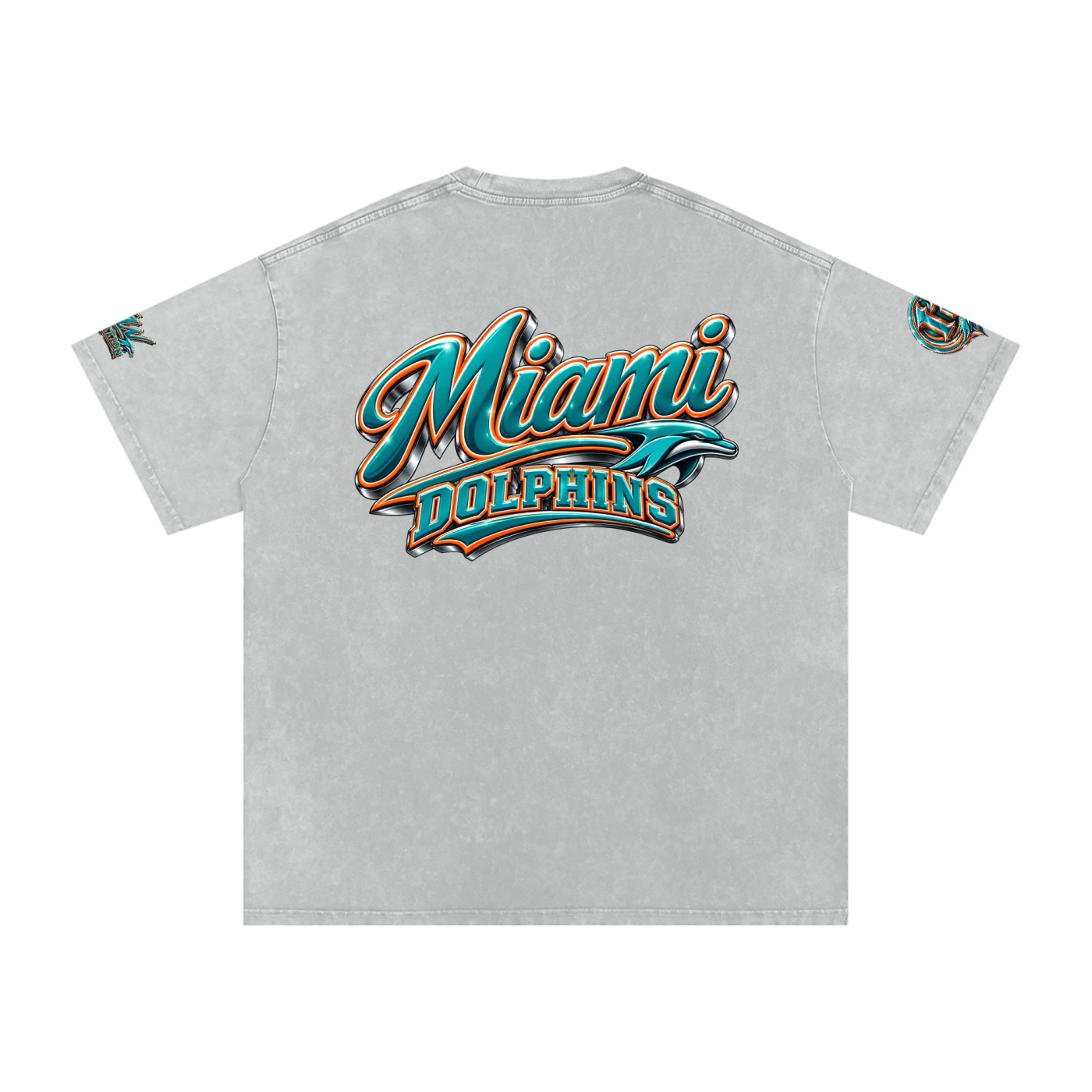 Damagd Goodz Limited Snow Washed Oversized Cotton " TW Edition " Dolphins T-Shirt