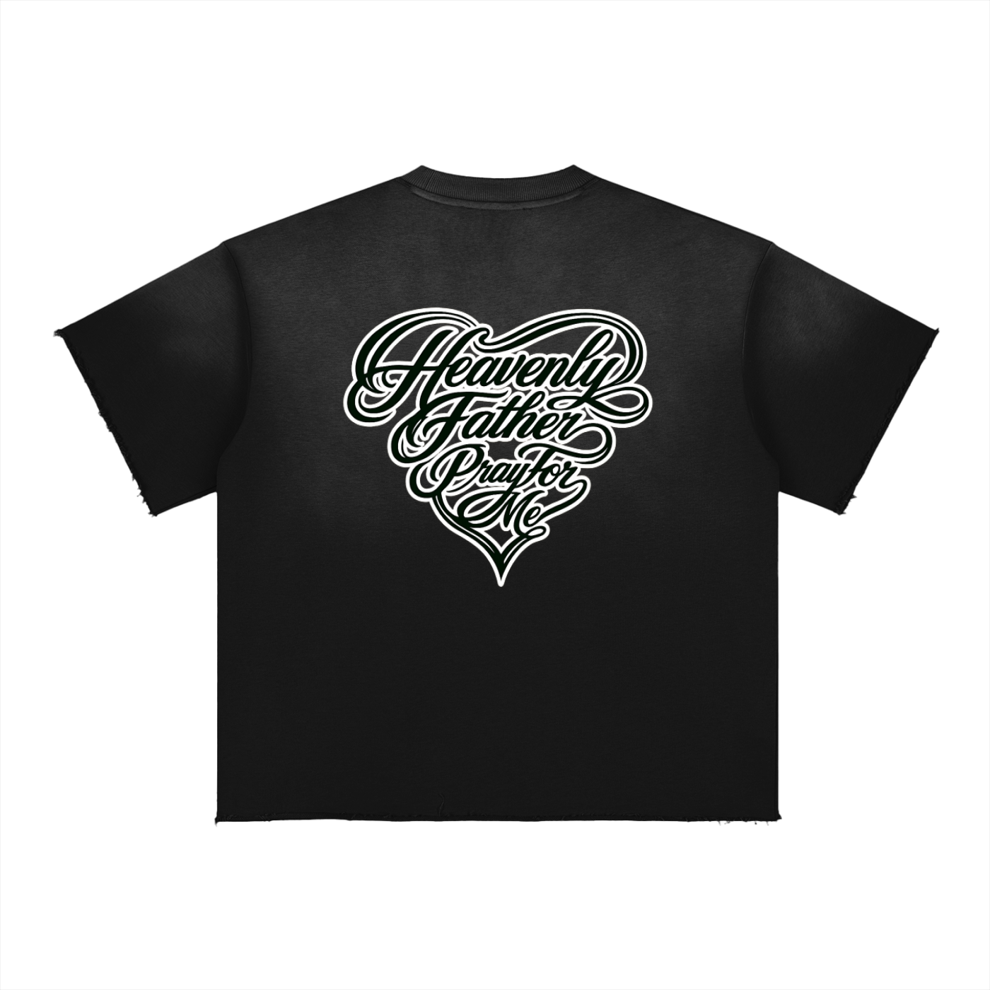 Damagd Goodz Sun Fade Raw Edge Heavenly Father Pray For Me T-Shirt