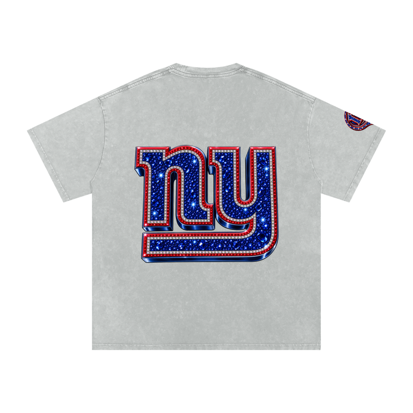Damagd Goodz Limited Snow Washed Oversized Cotton NY Giants  T-Shirt