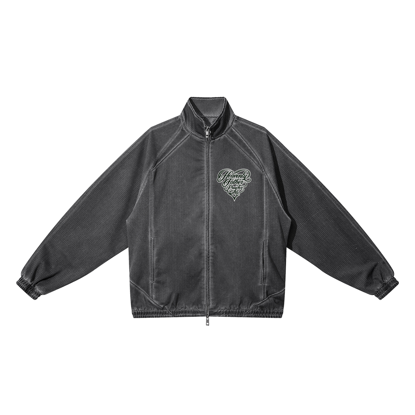 Damagd Goodz Vintage Wash Full Zip Heavenly Father Mesh Jacket