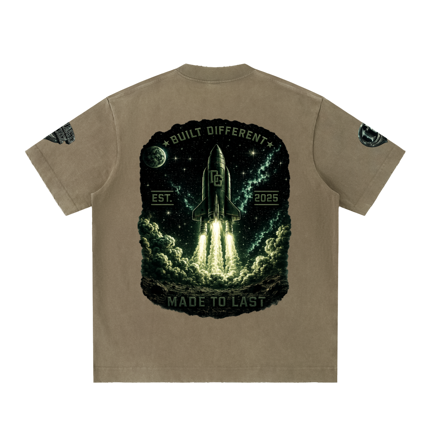 Damagd Goodz Heavyweight Vintage Washed Blast Off Frayed T-Shirt