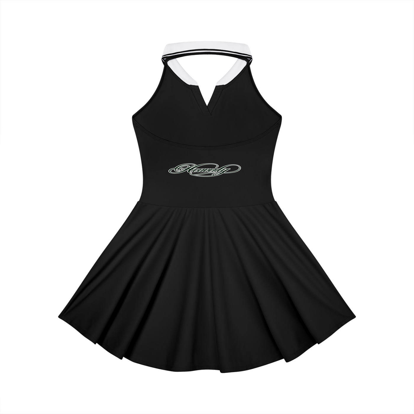 Damagd Goodz Women's Collared Halter A-Line Tennis Dress