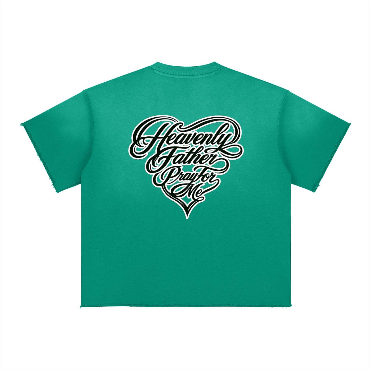 Damagd Goodz Sun Fade Raw Edge Heavenly Father Pray For Me T-Shirt